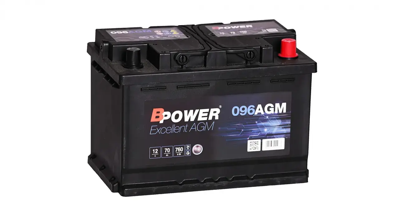 Czarny akumulator BPOWER 096AGM Excellent AGM. To jaki akumulator wybrać do auta? Ten model 12V 70Ah 760A EN sprawdzi się w wielu pojazdach.