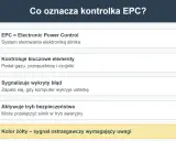 Kontrolka EPC oznacza Electronic Power Control. Sygnalizuje błąd w systemie sterowania silnika, który może wymagać uwagi.