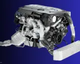Potężny silnik BMW M57N2 z podwójnym turbodoładowaniem, gotowy do montażu.