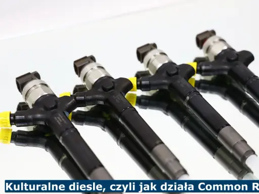 Wtryskiwacze Common Rail w rzędzie, kluczowy element nowoczesnych silników diesla.