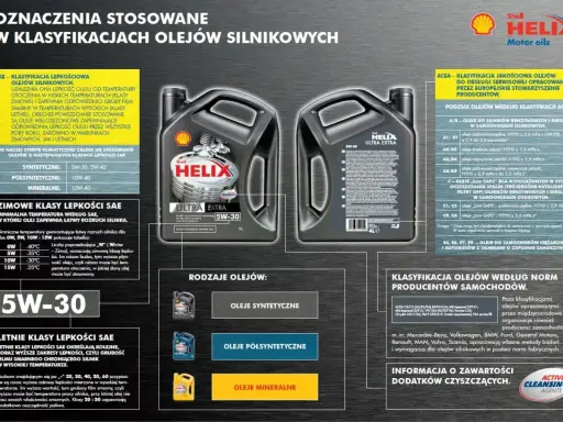 Olej 5W-30 jest olejem syntetycznym, idealnym do silników benzynowych i diesla, zapewniającym łatwy rozruch w zimie i ochronę w wysokich temperaturach.