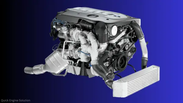 Potężny silnik BMW M57N2 z podwójnym turbodoładowaniem, gotowy do montażu.